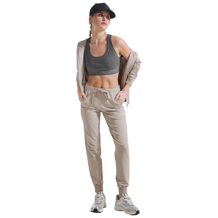 Felpa con cappuccio full-zip in tessuto stretch beige da donna Deha | D4225057005